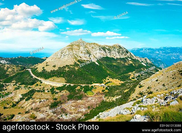 Mountain region in Lovcen National Park in Montenegro