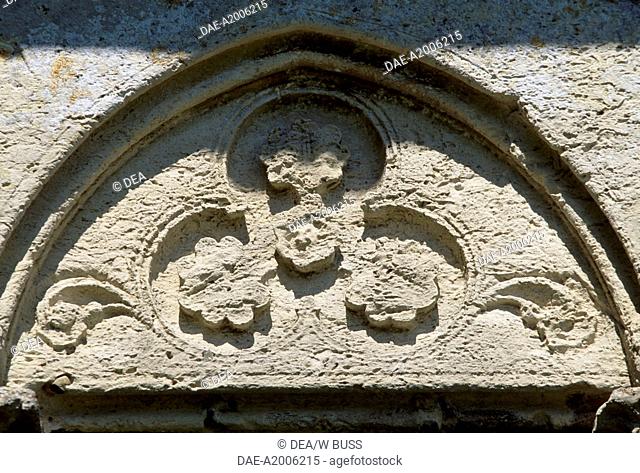 Decorative detail from Chateau de Lucheux, Picardy. France, 12th century