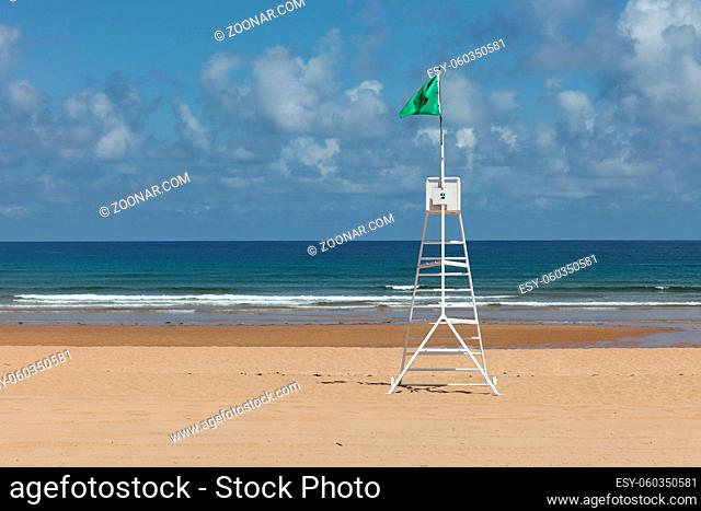 Lifeguard tower on the beach