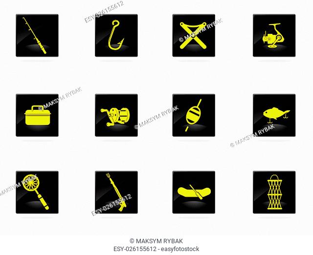 Fishing icon for web sites and user interface