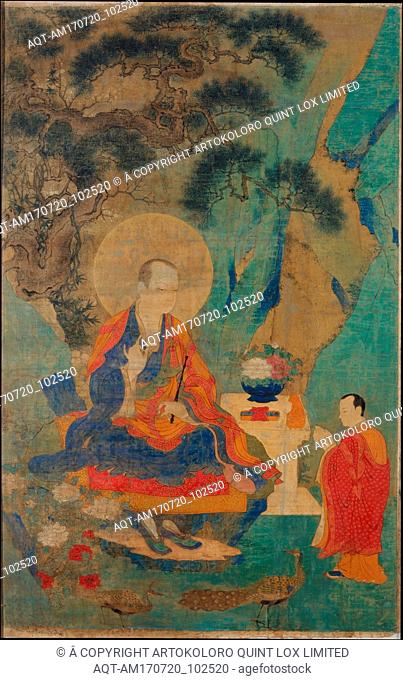 æ˜Ž ä½šå ç¾…æ¼¢åœ– è»¸, The Arhat Vajraputra, 15th century, Tibet, Distemper on cotton, Image: 32 x 20 in. (81.3 x 50.8 cm), Paintings