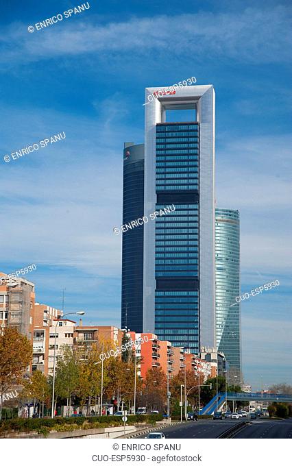 Cepsa Tower, Gate of Europe, Plaza de Castilla, Madrid, Spain