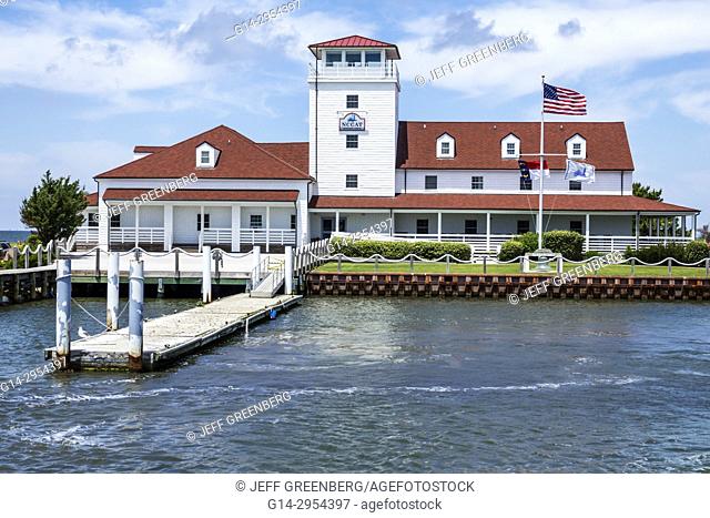 North Carolina, NC, Ocracoke Island, harbor, NCCAT campus, dock, waterfront