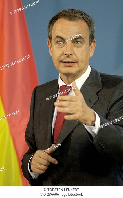 Jose Luis Rodriguez ZAPATERO (PSOE), prime minister of Spain.  - Berlin, BERLIN, GERMANY, 20/04/2006