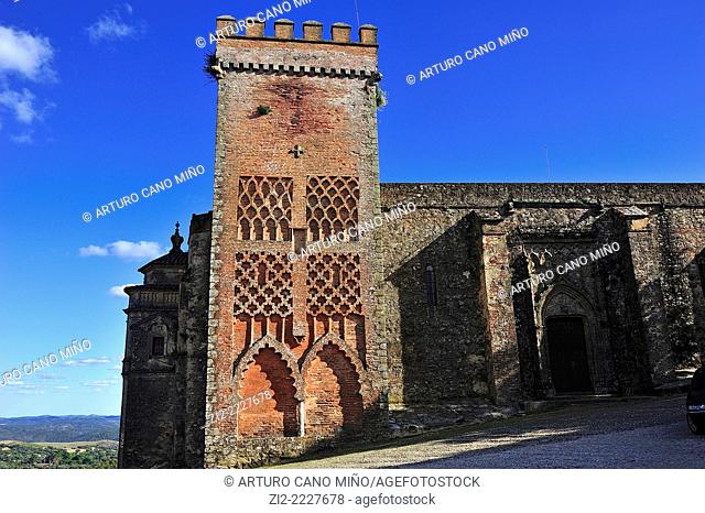 Mudejar tower, Church of Nuestra Señora del Mayor Dolor, XVth century. Aracena, Huelva province, Spain