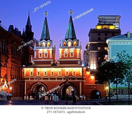 Russia, Moscow, Red Square, Voskresnenskie Vorota