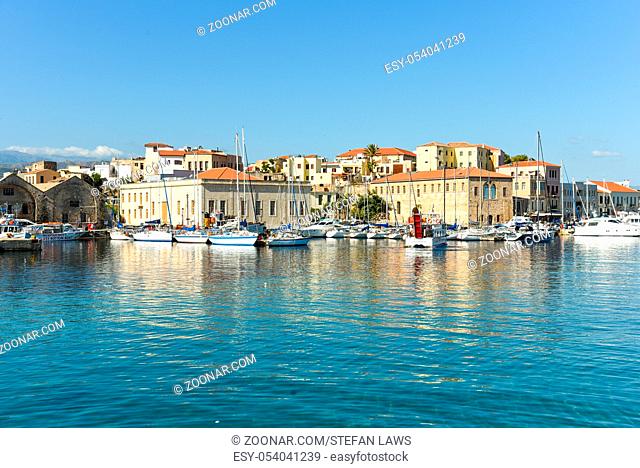 The greek city Chania on the north coast of Crete is one of the most beautiful towns on the island