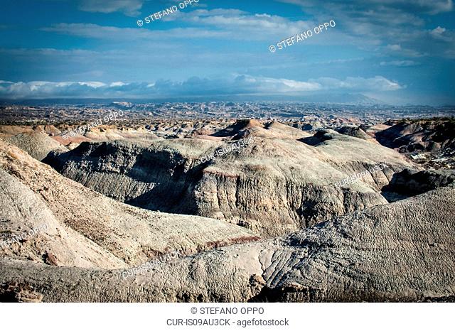 High angle view of rolling landscape, Valle de la Luna, San Juan Province, Argentina
