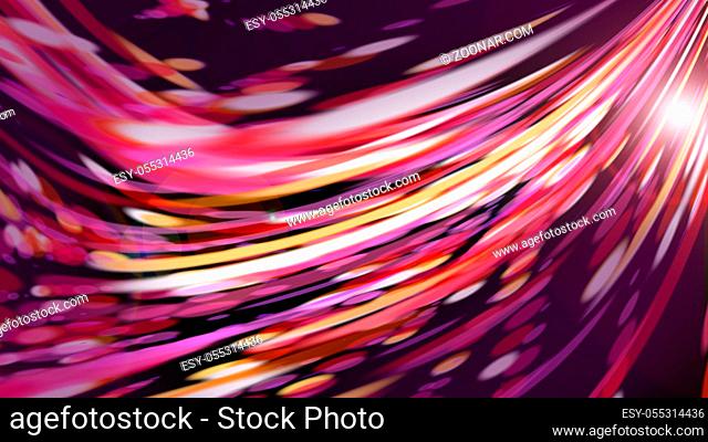 Point linear abstraction in the darkness, background with imitation of downing lines, 3d rendering backdrop