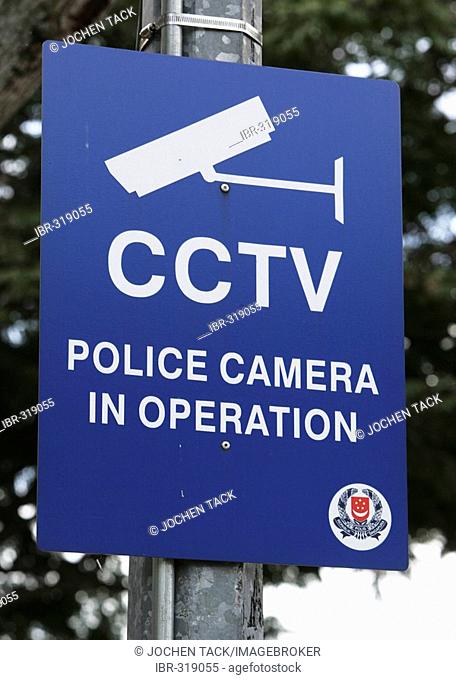 SGP Singapore: Little India CCTW Police Camera in operation. |