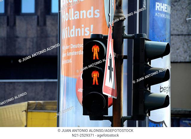 Traffic lights. Cologne, North Rhine-Westfalia, Germany, Europe