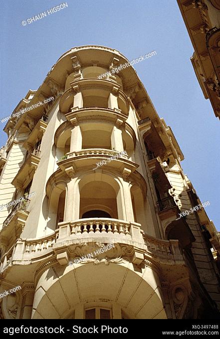 Beautiful architecture in Central Downtown Cairo in Egypt in North Africa
