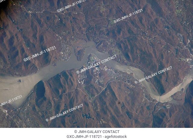 West Point, NY, home of the United States Military Academy since 1802, is featured in this electronic still image recorded from the International Space Station...