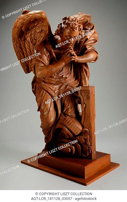 Frans van Ursel, Wooden church statue: angel, sculpture sculptures oak wood, M. Abenes DD (M. Abenes gave this as gift) church communion bank religion Roman...