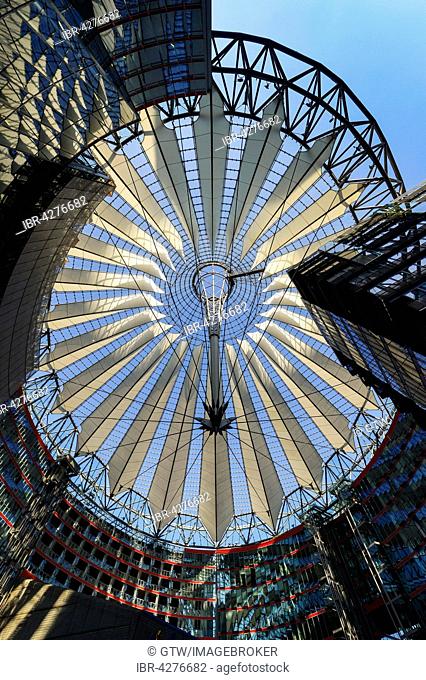 Roof of the Sony Center, Potsdamer Platz, Berlin, Germany
