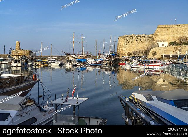Kyrenia Castle and harbour, Kyrenia or Girne, Turkish Republic of Northern Cyprus, Europe