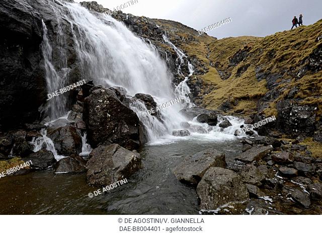 Waterfall at Rossafelli, Streymoy Island, Faeroe Islands
