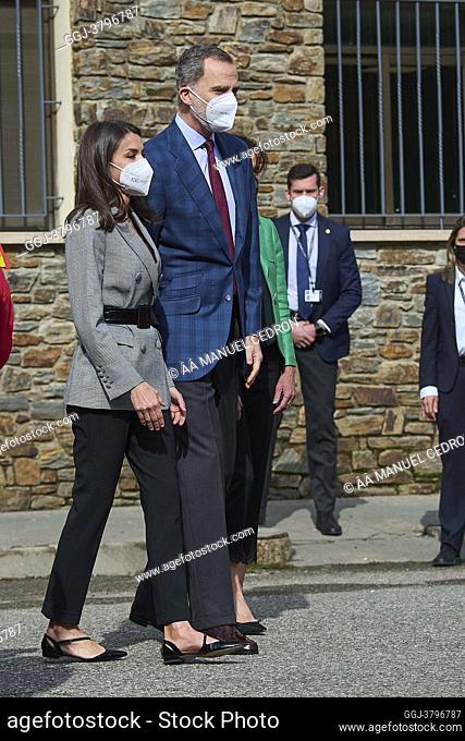 King Felipe VI of Spain, Queen Letizia of Spain attend a Meeting with the Spanish educational community in Andorra during 2 day State visit to Principality of...