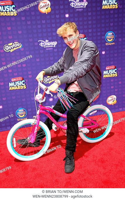 Celebrities attend 2016 Radio Disney Music Awards at Microsoft Theater. Featuring: Jake Paul Where: Hollywood, California