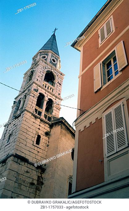Zadar, Croata - part of ancient church tower