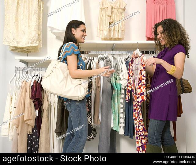 Multi-ethnic women shopping