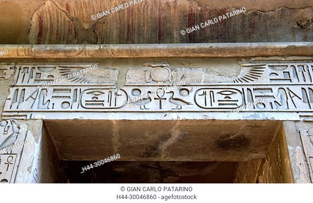 Open Air Museum in Karnak Temple, Luxor, external view of so called White Chapel of Sesostris I (Senousert or Senousret I) (1971-1926 b C )
