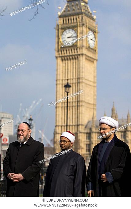 Faith leaders came together for a vigil and held a one minute silence following the terror attack on Westminster on Wednesday (22March17)