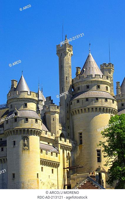 Castle Chateau de Pierrefonds, Pierrefonds, Oise, Picardie, France