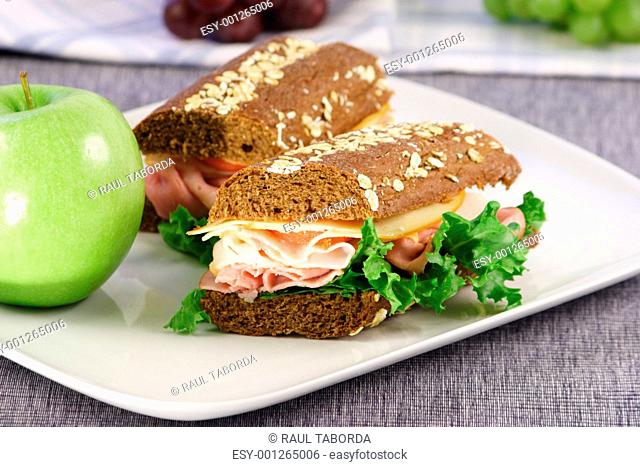 honey wheat bread sandwich