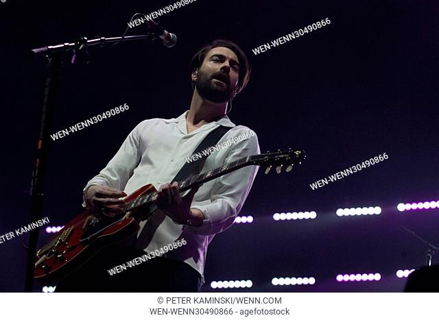 Liam Fray of The Courteeners as the band perform live onstage at the SSE Hydro at the SECC in Glasgow.  KAMINSKI PHOTO Must credit photo to Peter Kaminski FEE...