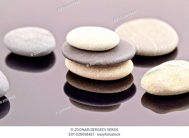 sea stones are collected in stacks