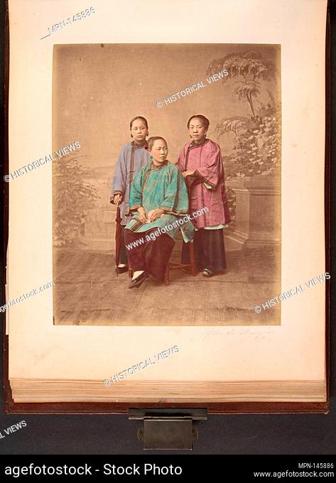 Filles de Shanghai. Artist: Raimund von Stillfried (Austrian, 1839-1911); Date: 1870s; Medium: Albumen silver print from glass negative; Dimensions: 23