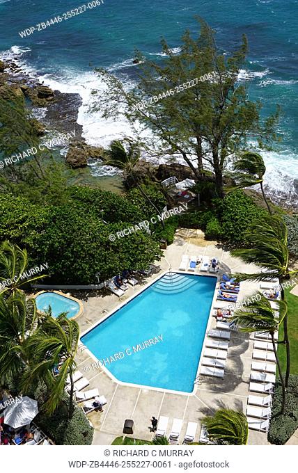 The Condado Plaza Hilton hotel Saltwater Pool & Atlantic Ocean-San Juan, Puerto Rico
