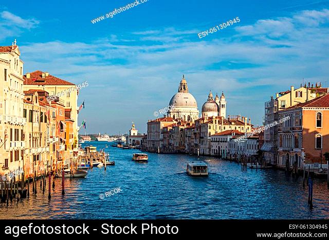 View to the church Santa Maria della Salute in Venice, Italy