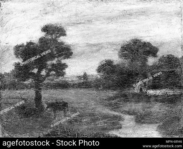 Pasture at Evening. Former Attribution: Formerly attributed to Albert Pinkham Ryder (American, New Bedford, Massachusetts 1847-1917 Elmhurst