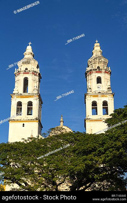Our Lady of the Immaculate Conception Cathedral, Unesco world heritage site the historic fortified town of Campeche, Campeche, Mexico, Central America