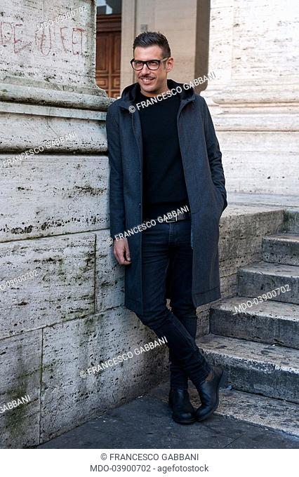 Il cantante Francesco Gabbani al photocall del Film ""Poveri ma Ricchi in Piazza Esedra. Roma, 12 Dicembre 2016