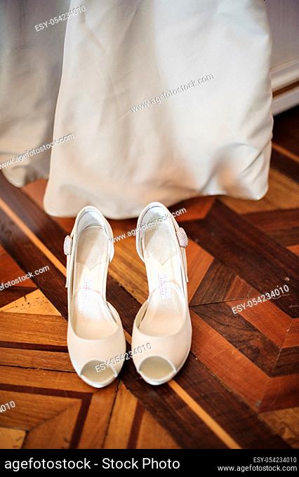 Dress and wedding shoes