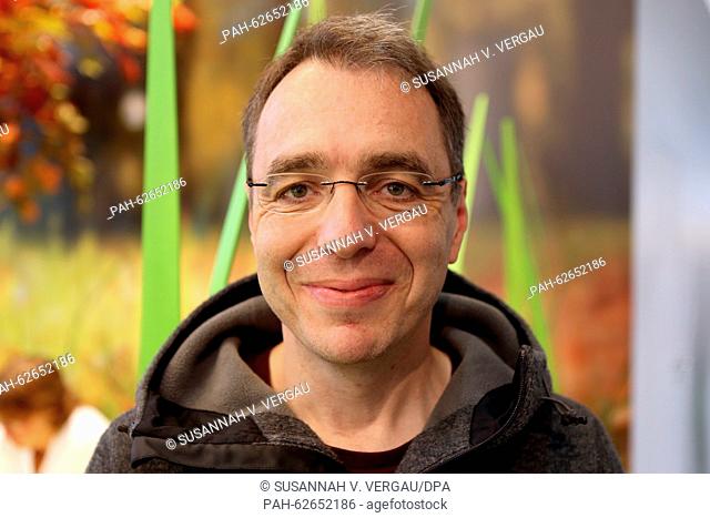 German author David Safier pictured during the 2015 Frankfurt Book Fair in Frankfurt, Germany, 15 October 2015. Safier's new novel 'Bad Karma 2' will be...