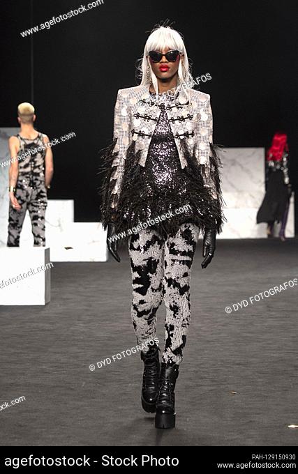 Models at the Ana Locking Fashion Show at Mercedes-Benz Fashion Week Madrid Autumn / Winter 2020 at the Ifema exhibition center