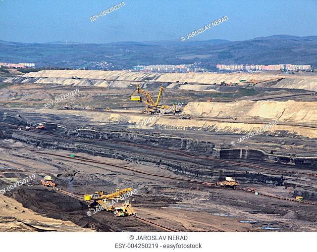 Strip coal mine
