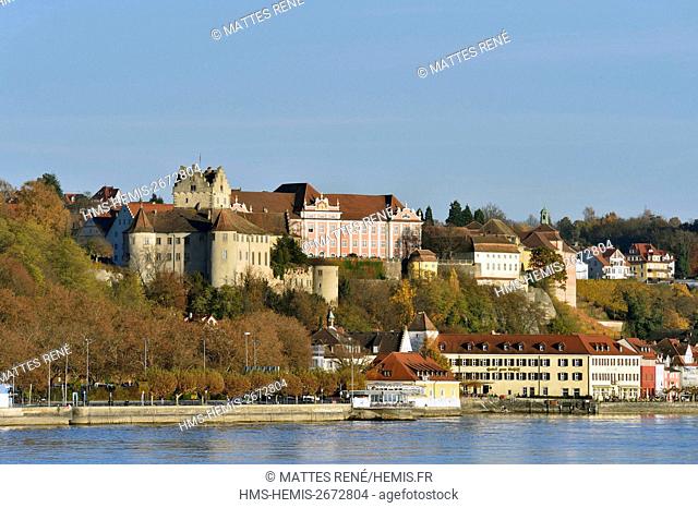 Germany, Baden Wurttemberg, Lake Constance (Bodensee), Meersburg, Altes and Neues Schloss (Old and new castle), Burg Meersburg