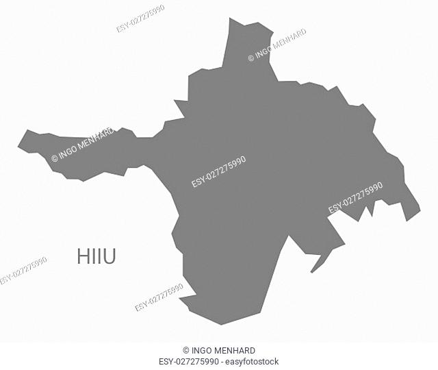 Hiiu Estonia Map in grey