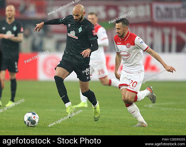 firo: 18.01.2020 Football, 2019/2020 1.Bundesliga: Fortuna Dusseldorf, Dusseldorf - Werder Bremen 0: 1 individual action, Omer Toprak