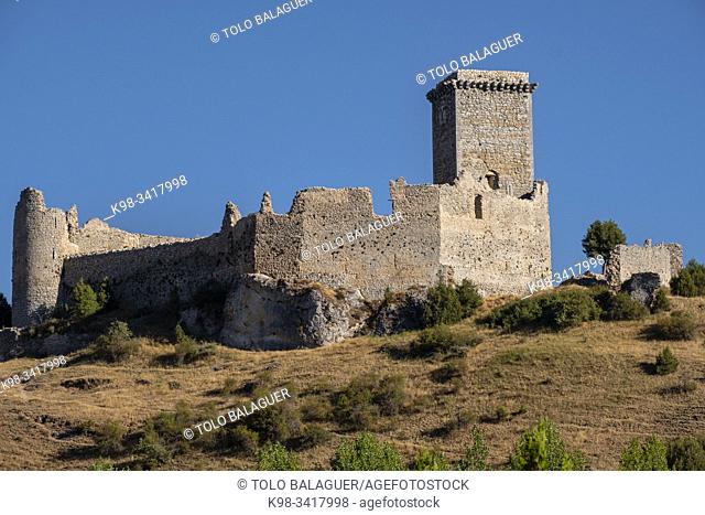 Ucero Castle, belonged to the order of the Temple, XIII and XIV centuries, Soria, Autonomous Community of Castile-Leon, Spain, Europe