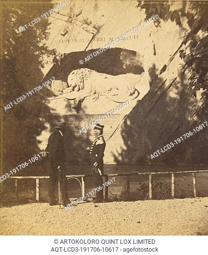 Lucerne. Monument du Lion., Adolphe Braun (French, 1812 - 1877), 1860–1863, Albumen silver print