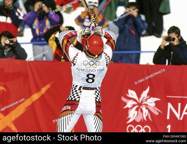 firo: Sports, winter sports Olympics, Olympics, 1998 Nagano, Japan, Olympic winter games, 98, archive pictures men, men, skiing, alpine skiing, alpine skiing