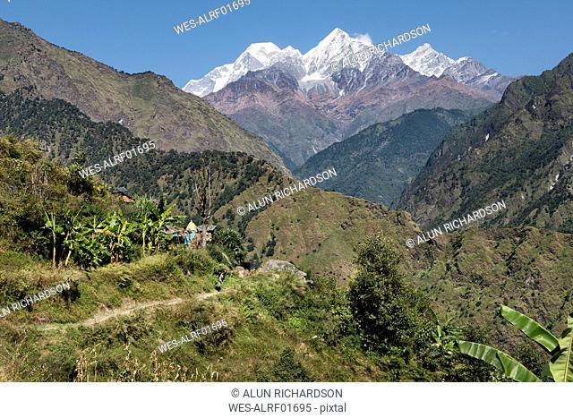 Dobang with Dhaulagiri I, Dhaulagiri Circuit Trek, Himalaya, Nepal