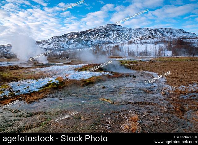 Geothermal area Haukadalur, Iceland, Europe