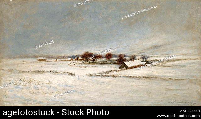 Farquharson Joseph - Winter Landscape (an Aberdeenshire Farm Under Snow) - British School - 19th Century